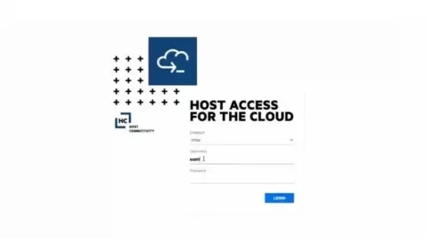 Host Access for Cloud log in screen