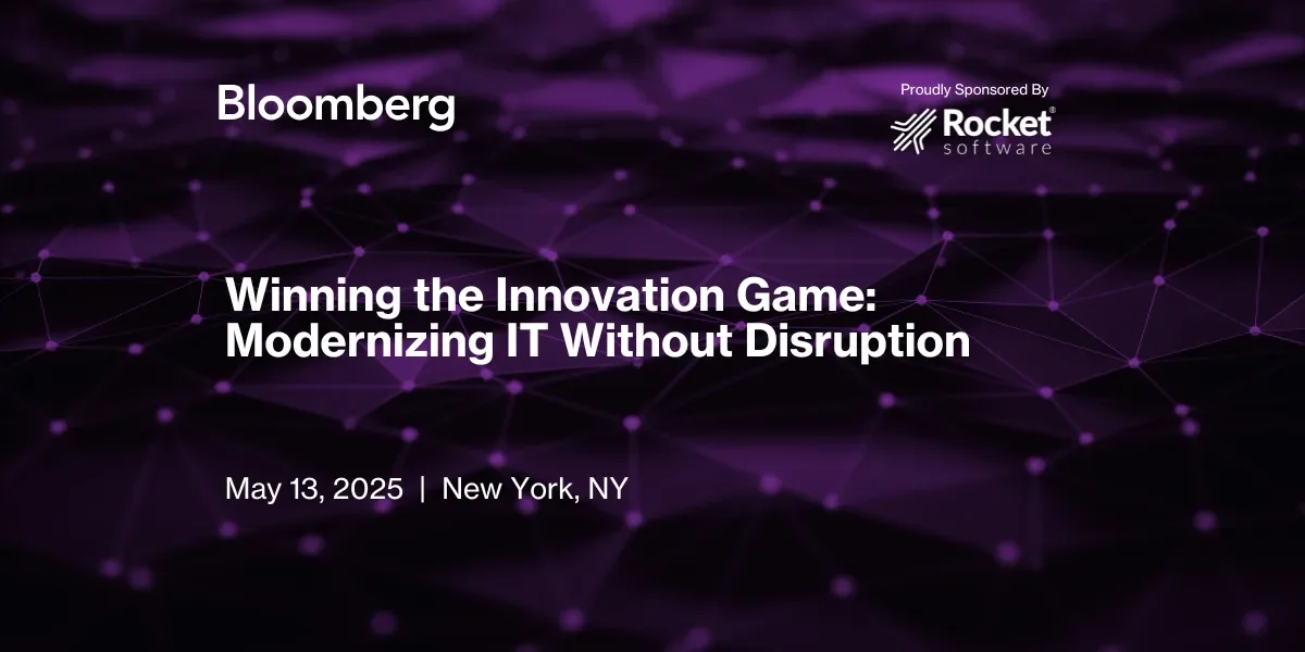 Banner inviting to the Winning the Innovation Game: Modernizing IT Without Disruption event on May 13th