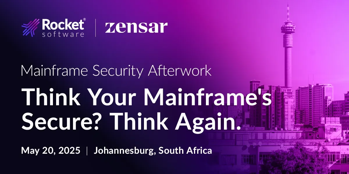 Banner inviting to the mainframe security event on May 20th