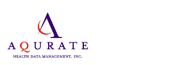 Purple and orange Aqurate logo