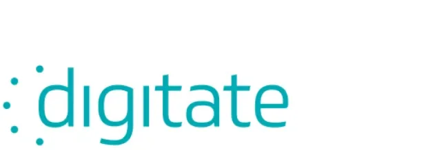 light blue Digitate logo